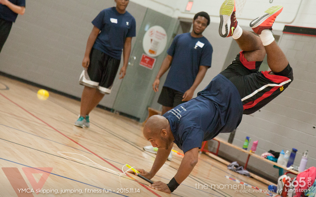 Jumping Rope Relay In Line Jump rope demonstration at Kingston YMCA | the moment is captured ...